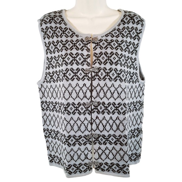 Bridgetown Collection Sweaters - Bridgetown Hipster‎ Whimsigoth  Womens Vest MEDIUM Black Gray Australia Grunge